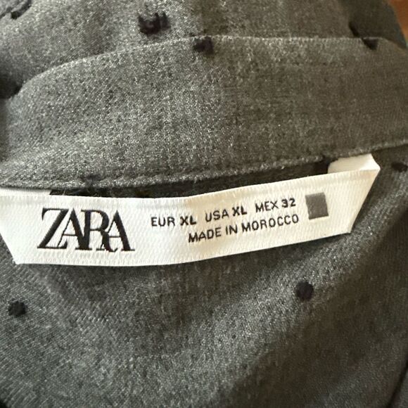 Zara Charcoal Polka Dot Mini Dress - Picture 3 of 3